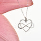 Maid of Honor Proposal Infinity Heart Necklace in Sterling Silver