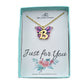 Butterfly Necklace in Gold Toned Mixed Metal and Enamel
