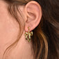 Gold Bow Clip On Earrings. Coquette Bow Jewelry.