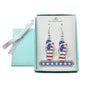 Red, White and Blue Flip Flop Enamel Earrings. Fourth of July. 4th of July. American Pride. Independence Day. Patriotic.