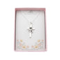 Cross with Floral Accent Necklace in Sterling Silver. First Communion. Baptism. Confirmation. Wedding. Cross Necklace. Christian.