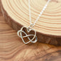 Godfather and Goddaughter Infinity Heart Necklace in Sterling Silver