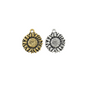 Sunflower earrings in 24K gold plated pewter