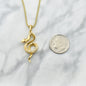 Yellow Gold Plated Snake Necklace on a Yellow Gold Plated Popcorn Chain. Snake Necklace. Year of the Snake. 2025