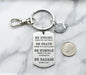 Football Keychain in Silver Plated Pewter and Stainless Steel