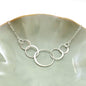 50th Birthday Necklace in Sterling Silver. Five Circles