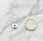 First Communion Disc Cross Necklace in Sterling Silver
