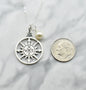 Retirement Compass Necklace in Sterling Silver