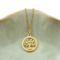Sister to Be Tree of Life Necklace in Gold Toned Stainless Steel