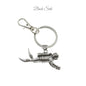 Scuba Diver Keychain in Stainless Steel