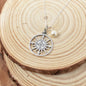 Retirement Compass Necklace in Sterling Silver