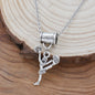 Cheerleader Necklace in Antique Silver Pewter