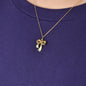 Gold Zinc Alloy Coquette Bow Necklace on a Yellow Gold Plated Sterling Silver Cable Chain. Bow Jewelry. Ribbon Jewelry. Coquette Jewelry.