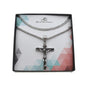 Men's Crucifix Necklace Set in Stainless Steel