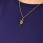 Yellow Gold Plated Snake Necklace on a Yellow Gold Plated Popcorn Chain. Snake Necklace. Year of the Snake. 2025