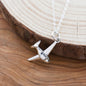 Airplane Necklace in Sterling Silver