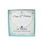 16th Birthday Crystal Pearl and Birthstone Necklace in Sterling Silver