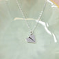 Paper Airplane Necklace in Sterling Silver