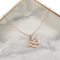 Daughter in Law Infinity Heart Necklace in in Rose Gold Plated Sterling Silver