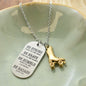 Roller Skating Necklace in Gold Plated Pewter and Stainless Steel