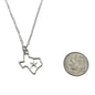 Texas Necklace in Silver Toned Metal and Stainless Steel
