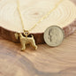 Wheaten Terrier Necklace in 24k Gold Plated Pewter