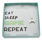 Video Game Controller Necklace in Sterling Silver on a Sterling Silver Cable Chain. Gamer Necklace.