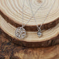 Mother and Daughter Tree of Life and Acorn Necklace Set