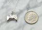 Video Game Controller Necklace in Sterling Silver on a Sterling Silver Cable Chain. Gamer Necklace.
