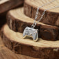 Video Game Controller Necklace in Sterling Silver on a Sterling Silver Cable Chain. Gamer Necklace.