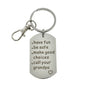 Call Your Grandpa Keychain in Stainless Steel. Call your Mom. Call your Dad. Call your Grandma.