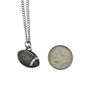 Football Necklace in Silver Plated Pewter and Stainless Steel
