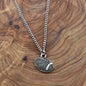 Football Necklace in Silver Plated Pewter and Stainless Steel