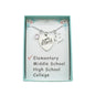 Personalized Elementary School Graduation "Be Brave" Necklace in Stainless Steel.