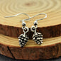 Pinecone Earrings in Silver Pewter