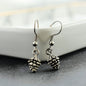 Pinecone Earrings in Silver Pewter