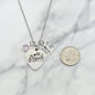 Personalized Elementary School Graduation "Be Brave" Necklace in Stainless Steel.
