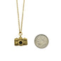 Camera Necklace in Gold Plated Pewter