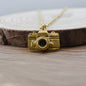 Camera Necklace in Gold Plated Pewter