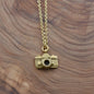 Camera Necklace in Gold Plated Pewter