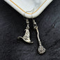 Witch Dangle Earrings for Women. Halloween Earrings.