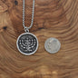 Menorah Necklace in Stainless Steel. Jewish Gifts. Men's Jewelry