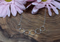 60th Birthday Six Circle Necklace in Sterling Silver