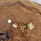 Build Your Own Custom Charm Bracelet for Women. Paperclip Chain. Gold Bracelet.