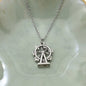 Ferris Wheel Necklace in Antique Silver Pewter