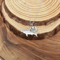 Shark Necklace with Personalized Initial in Sterling Silver