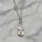 Violin Necklace in Silver Pewter
