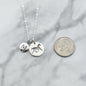 Little Girl's Horse Necklace in Sterling Silver Personalized With Initial Charm