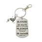 Ice Hockey Dog Tag Keychain