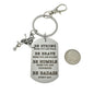 Ice Hockey Dog Tag Keychain
